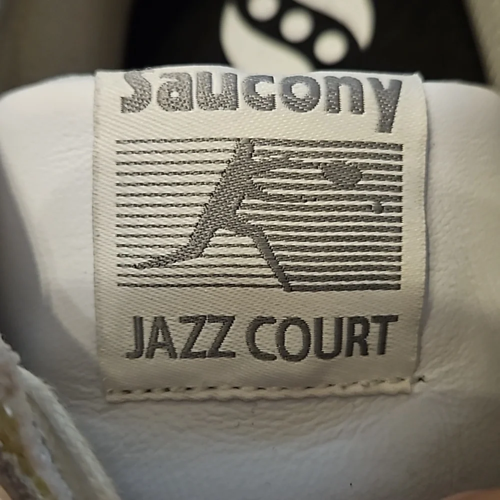 Saucony Men's Jazz Court Sneaker Low, White/ White Gum Sole, Size 13